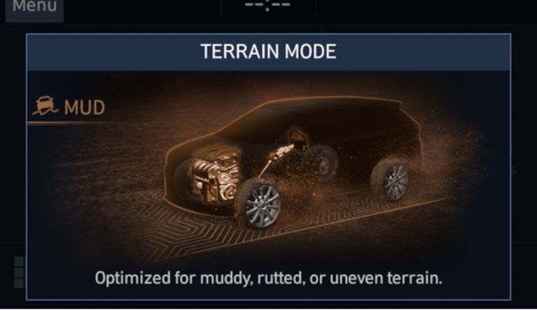 New Terrain Mode Selector on the new Santa Fe